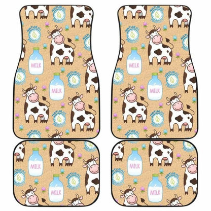 Cow Bottle Of Milk Pattern Front And Back Car Mats 144730