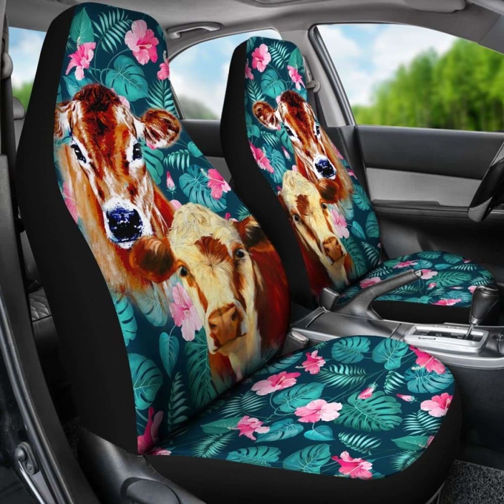Cow Flowers - Car Seat Covers 144730