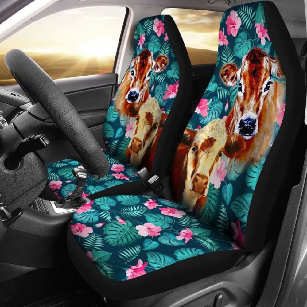 Cow Flowers - Car Seat Covers 144730