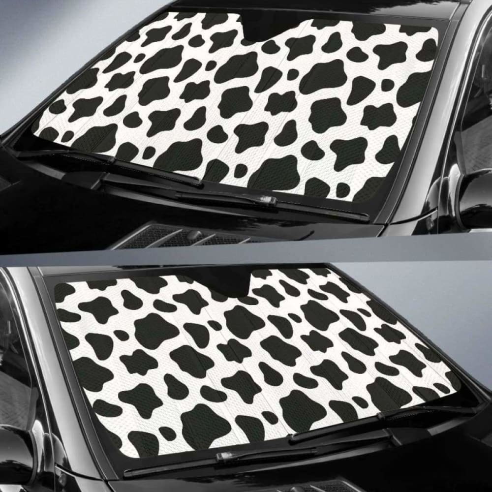 Cow Skin Pattern Car Auto Sun Shades 172609 - YourCarButBetter