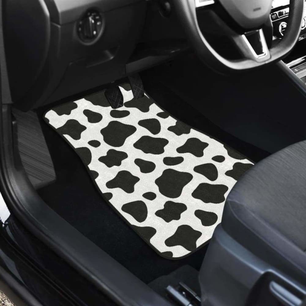 Cow Skin Pattern Front And Back Car Mats 144730