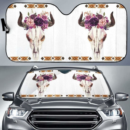 Cow Skull Car Sun Shades 172609 - YourCarButBetter