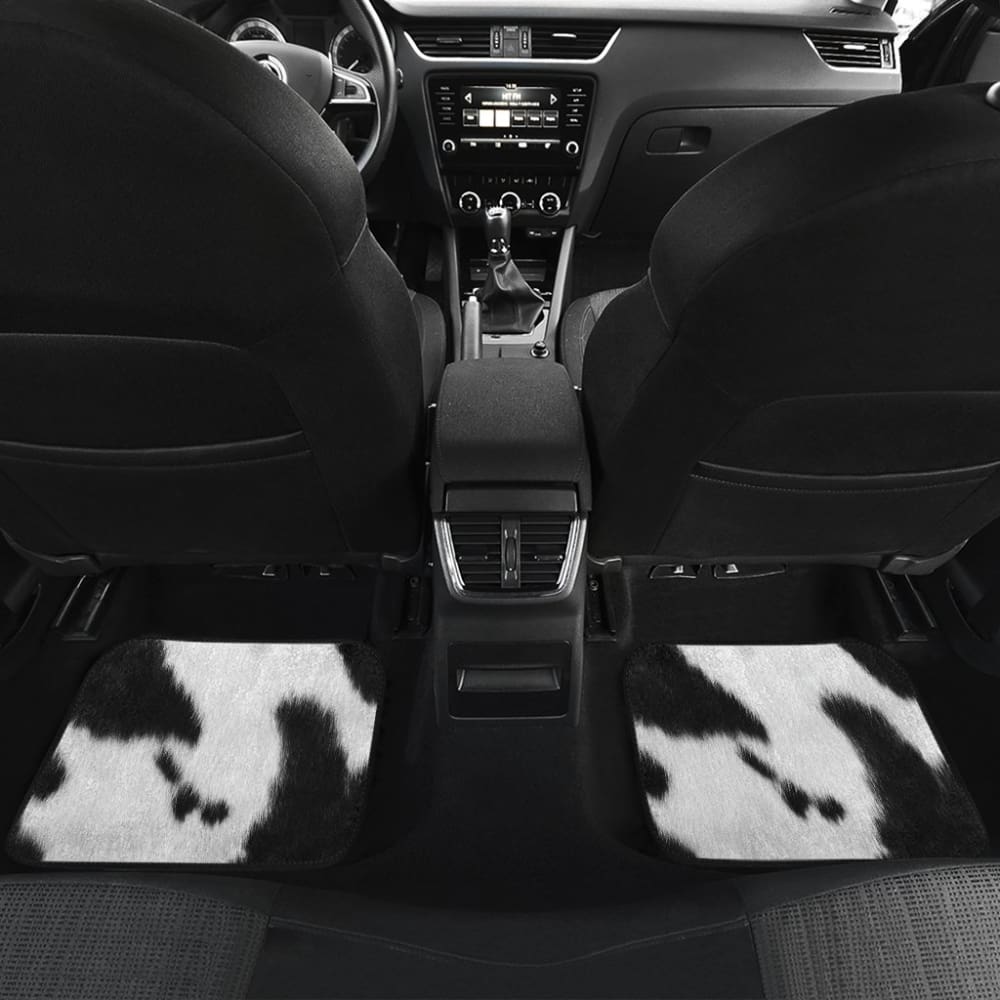 Cowhide Animal Print Car Floor Mats 210605 - YourCarButBetter