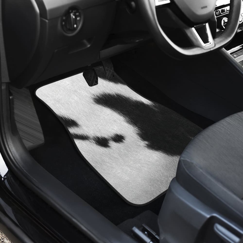 Cowhide Animal Print Car Floor Mats 210605 - YourCarButBetter