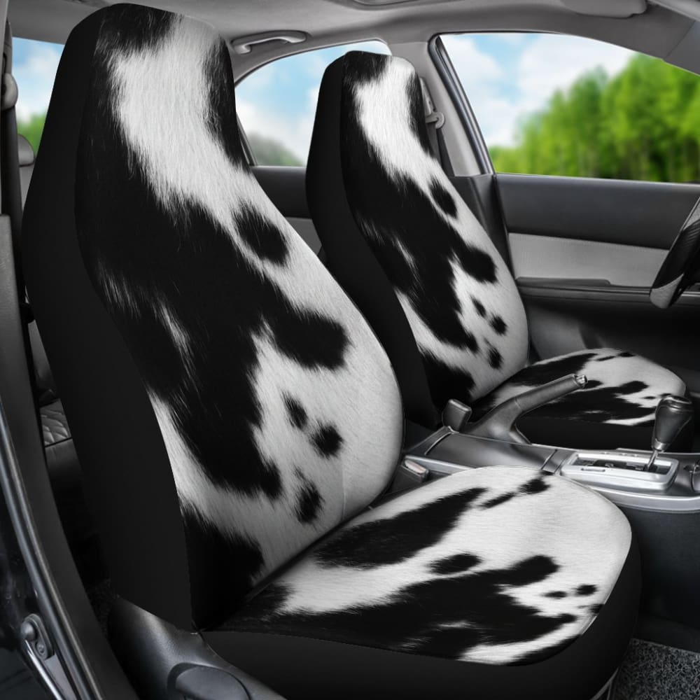 Cowhide Printed Car Seat Covers Protector 210605 - YourCarButBetter