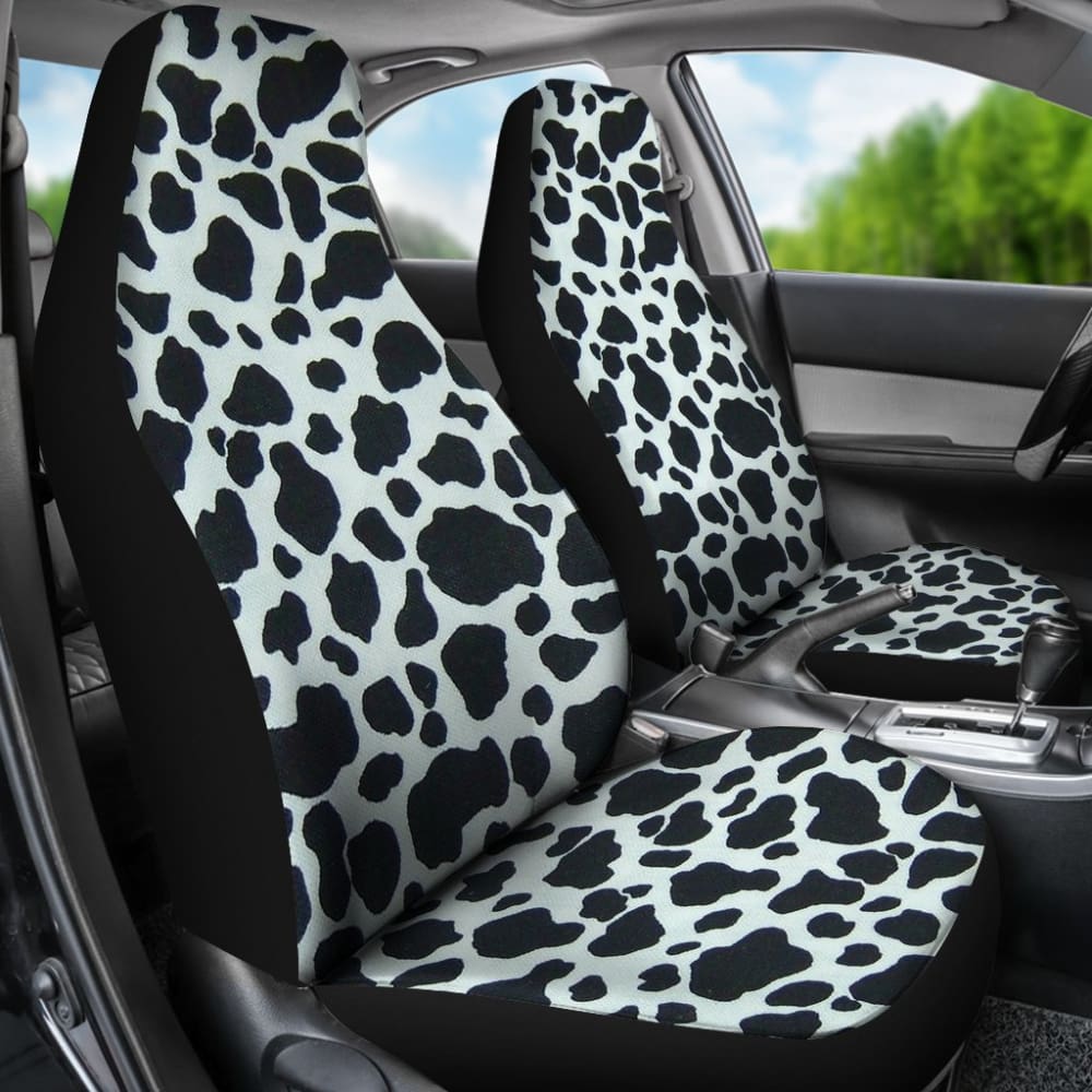 Cowhide Skin Print Car Seat Covers 210605 - YourCarButBetter