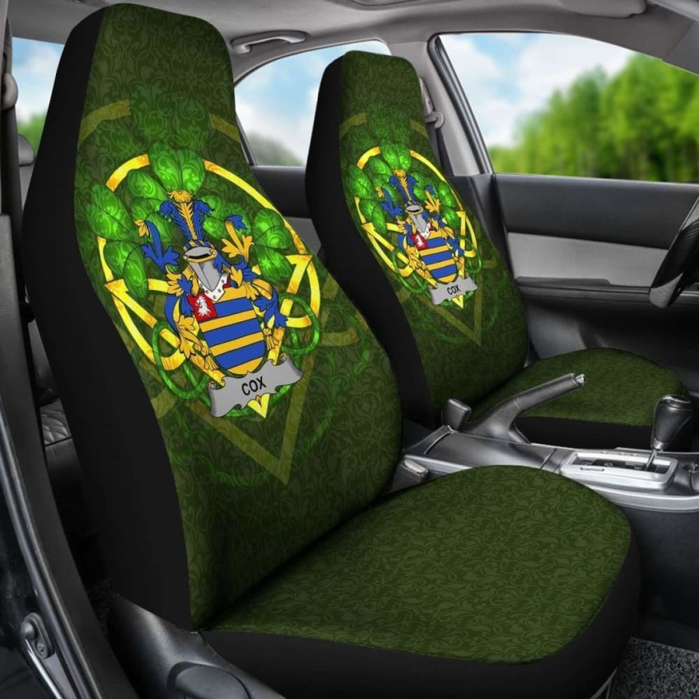 Cox Ireland Car Seat Cover Celtic Shamrock (Set Of Two) 154230 - YourCarButBetter