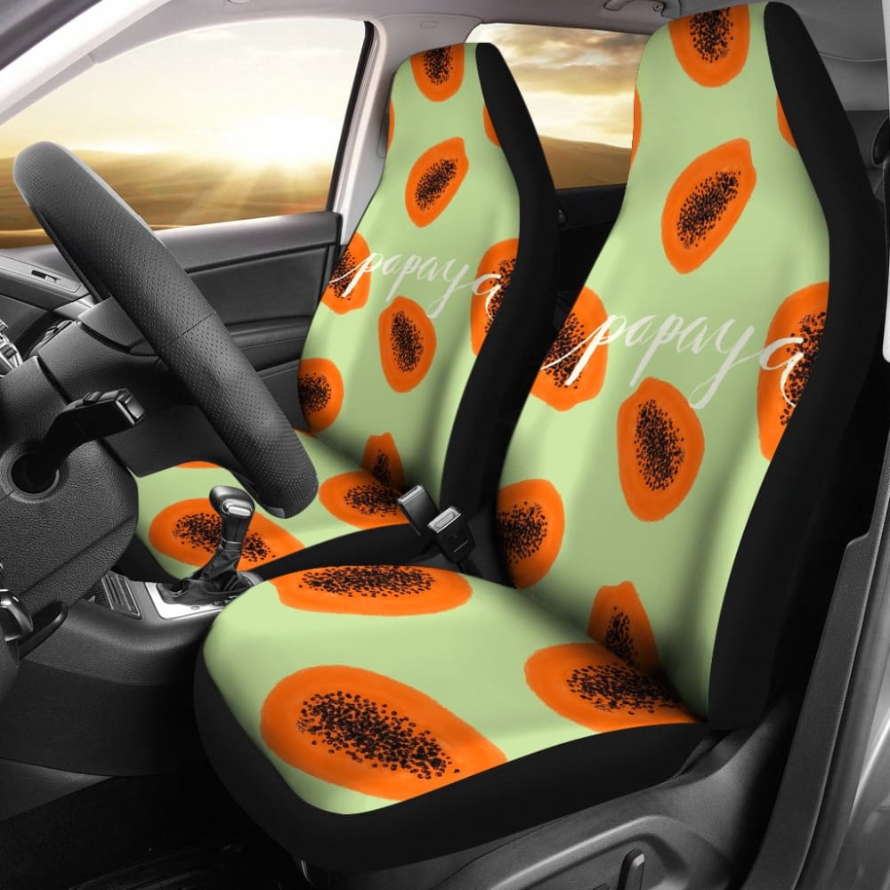 Creative Retro Papaya Car Seat Covers 211804 - YourCarButBetter