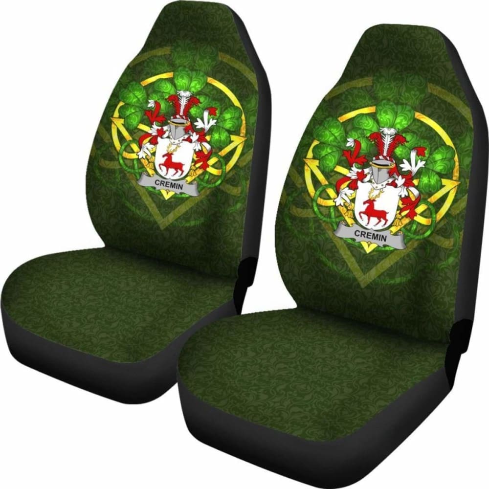 Cremin Or O’Cremin Ireland Car Seat Cover Celtic Shamrock (Set Of Two) 154230 - YourCarButBetter