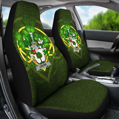 Crowe Or Mcenchroe Ireland Car Seat Cover Celtic Shamrock (Set Of Two) 154230 - YourCarButBetter