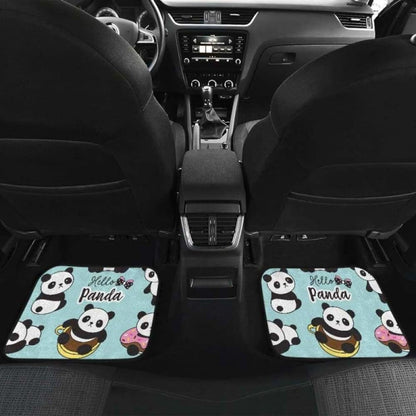 Cute Baby Panda Pattern Front And Back Car Mats 091706