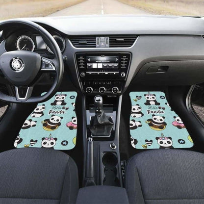 Cute Baby Panda Pattern Front And Back Car Mats 091706