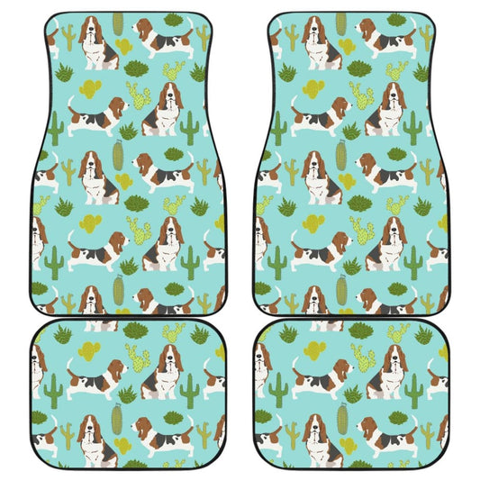 Cute Basset Hound Dog Car Floor Mats Amazing Gift Ideas 210402 - YourCarButBetter
