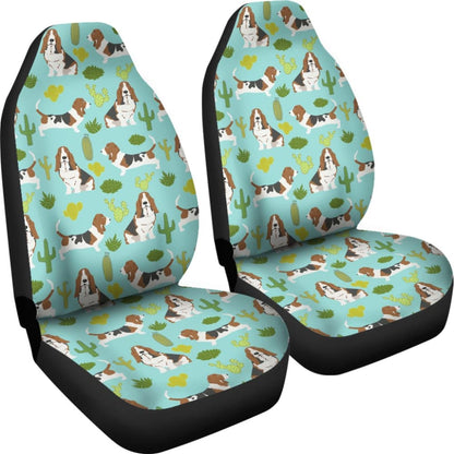 Cute Basset Hound Dog Car Seat Covers Amazing Gift Ideas 210402 - YourCarButBetter