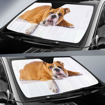 Cute Bulldog Car Sun Shade amazing best gift ideas 172609 - YourCarButBetter