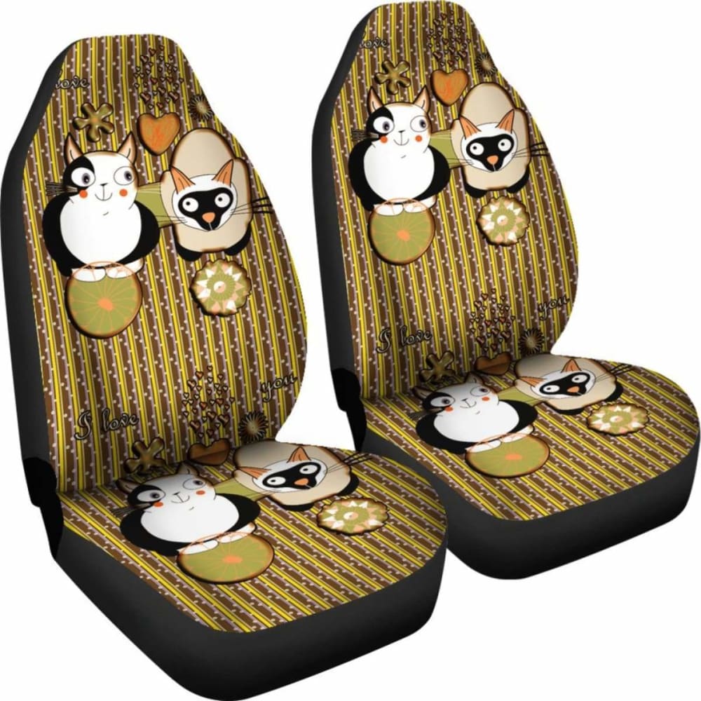 Cute Cats Car Seat Cover 112428 - YourCarButBetter