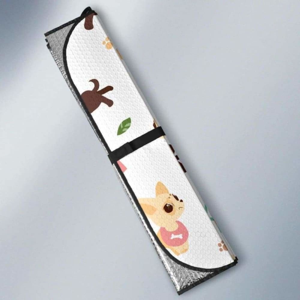 Cute Chihuahua Puppie Pattern Car Auto Sun Shades 172609 - YourCarButBetter