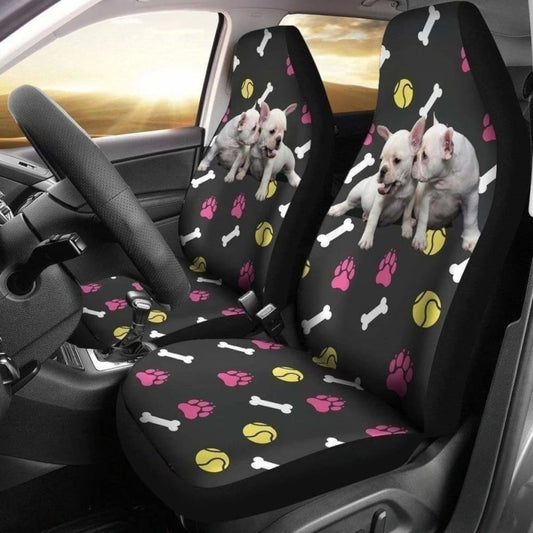 Cute Couple French Bulldog Car Seat Covers 194110