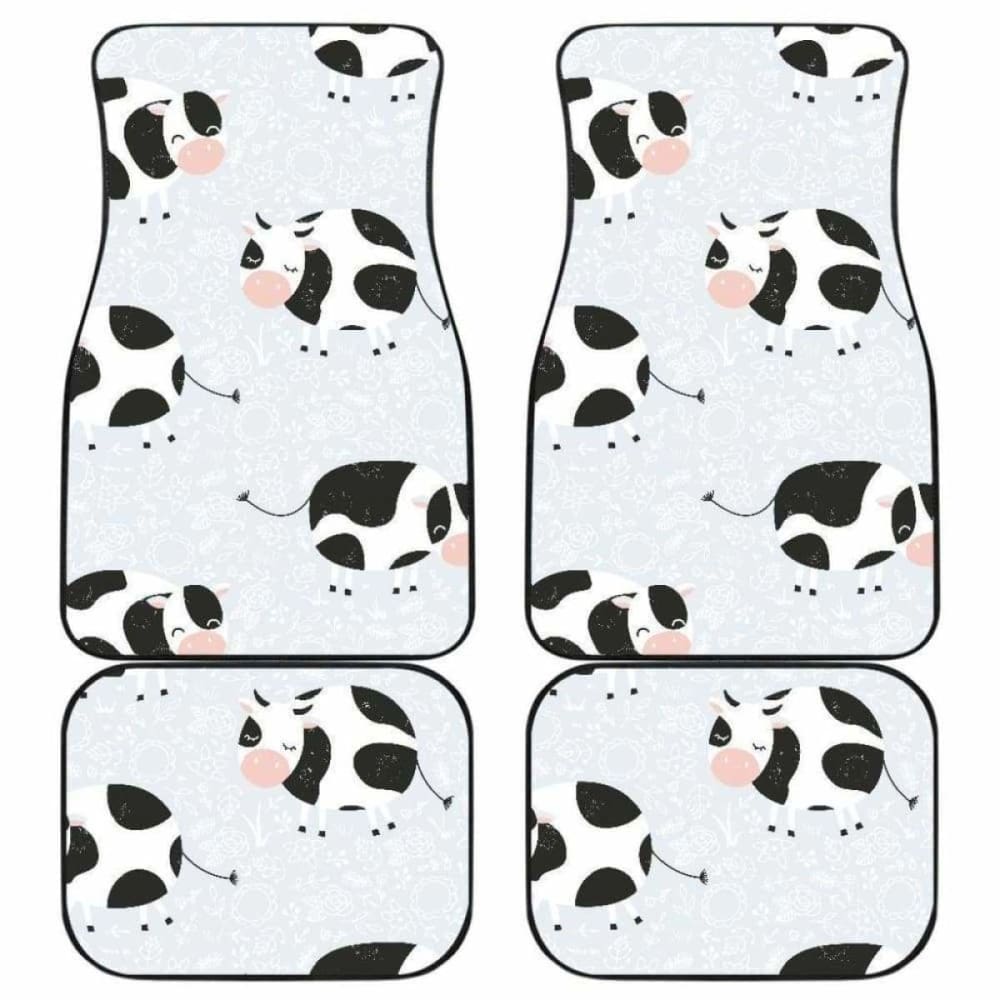 Cute Cows Pattern Front And Back Car Mats 144730