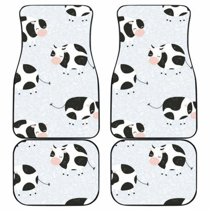 Cute Cows Pattern Front And Back Car Mats 144730