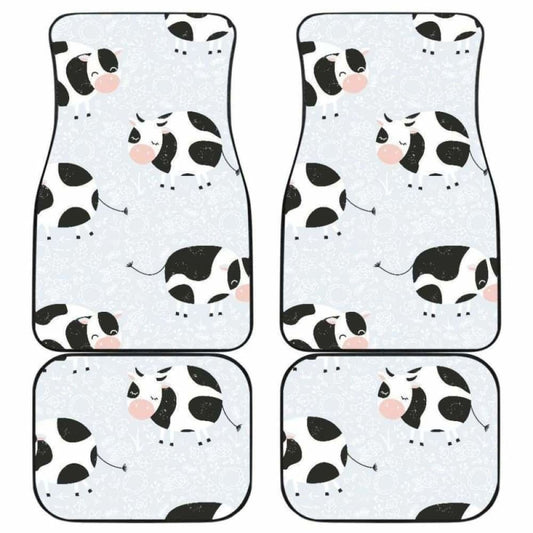 Cute Cows Pattern Front And Back Car Mats 144730