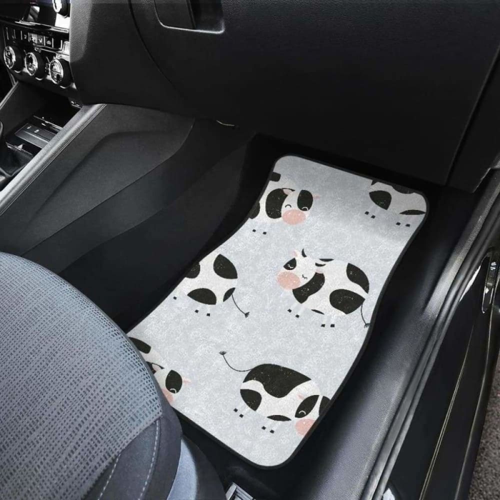 Cute Cows Pattern Front And Back Car Mats 144730