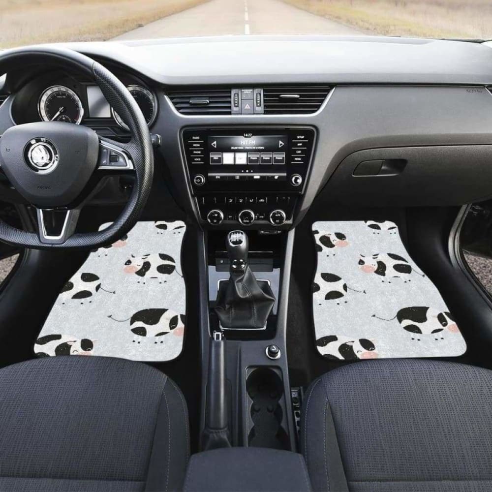 Cute Cows Pattern Front And Back Car Mats 144730