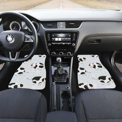 Cute Cows Pattern Front And Back Car Mats 144730