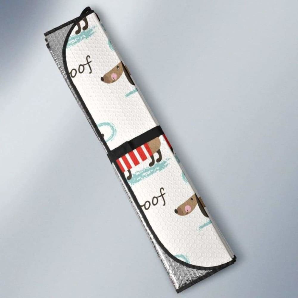 Cute Dachshund Bone Pattern Car Auto Sun Shades 172609 - YourCarButBetter