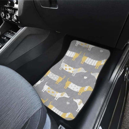 Cute Dachshund Dog Pattern Front And Back Car Mats 092813