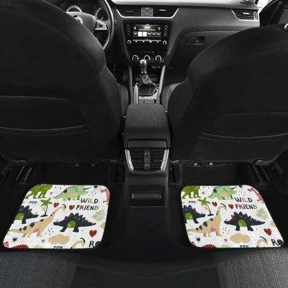 Cute Dinosaurs Pattern Front And Back Car Mats 154813 - YourCarButBetter
