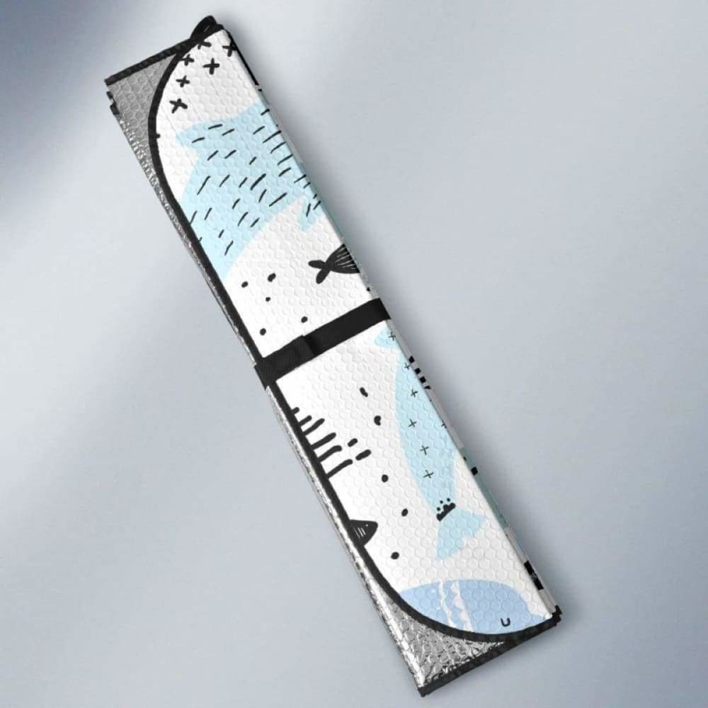 Cute Dolphins Childish Style Pattern Car Auto Sun Shades 085424 - YourCarButBetter