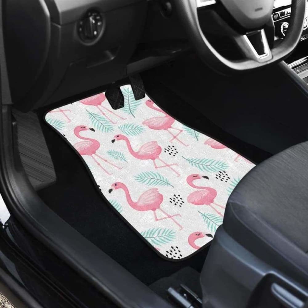Cute Flamingo Pattern Front And Back Car Mats 201010