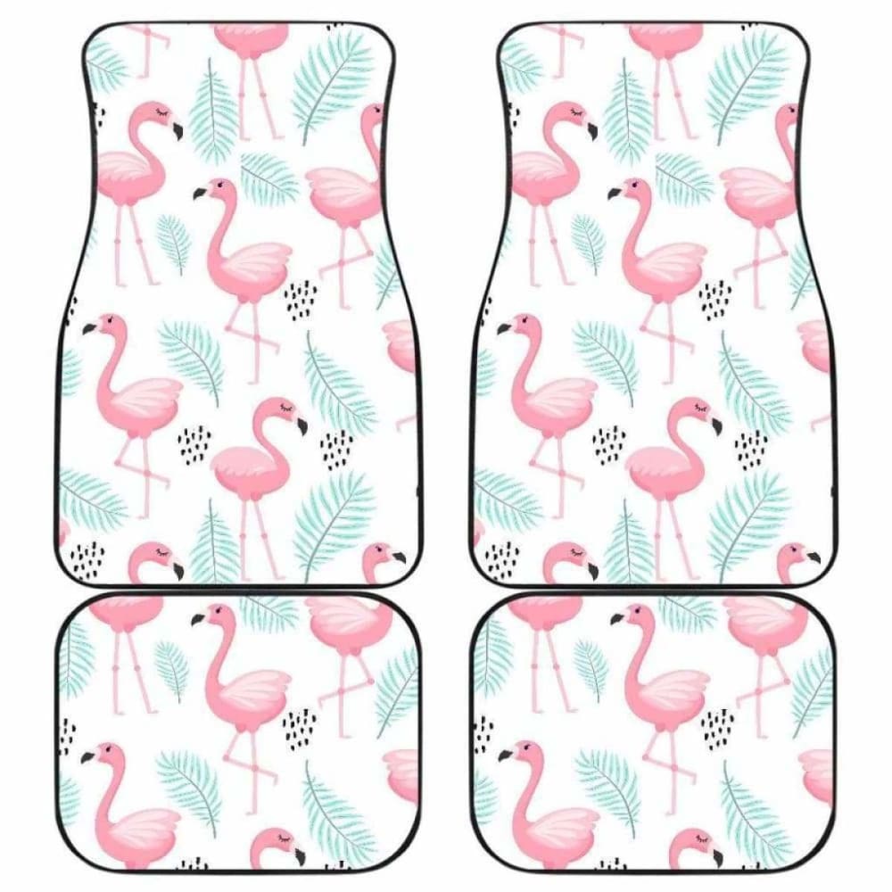 Cute Flamingo Pattern Front And Back Car Mats 201010