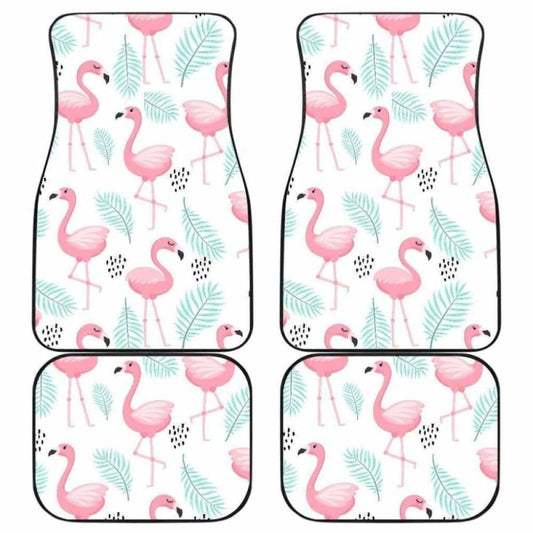 Cute Flamingo Pattern Front And Back Car Mats 201010