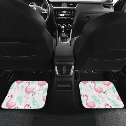 Cute Flamingo Pattern Front And Back Car Mats 201010