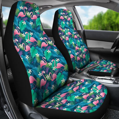 Cute Floral Flamingo Car Seat Covers 210704 - YourCarButBetter