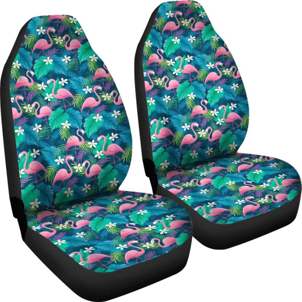 Cute Floral Flamingo Car Seat Covers 210704 - YourCarButBetter