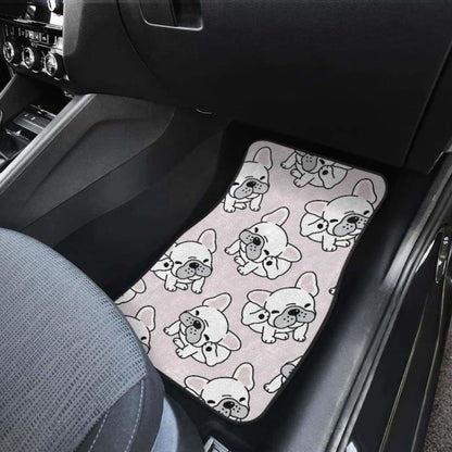 Cute French Bulldog Pattern Front And Back Car Mats 203410