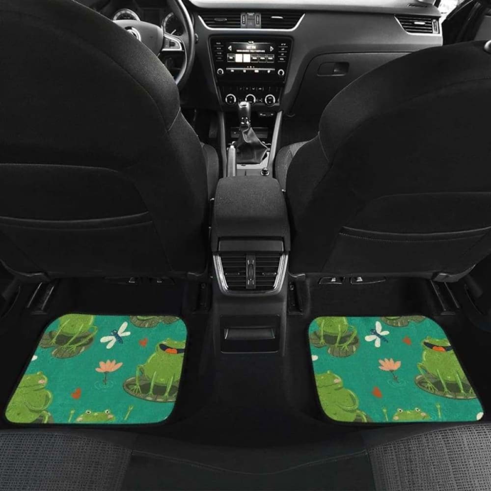 Cute Frog Dragonfly Design Pattern Front And Back Car Mats 135711