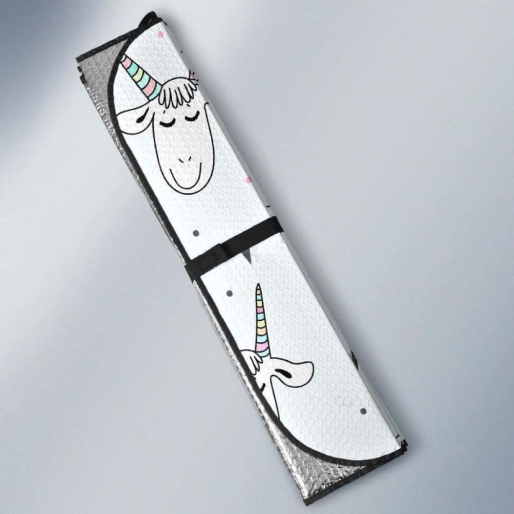 Cute Goat Design Pattern Car Auto Sun Shades 182102 - YourCarButBetter