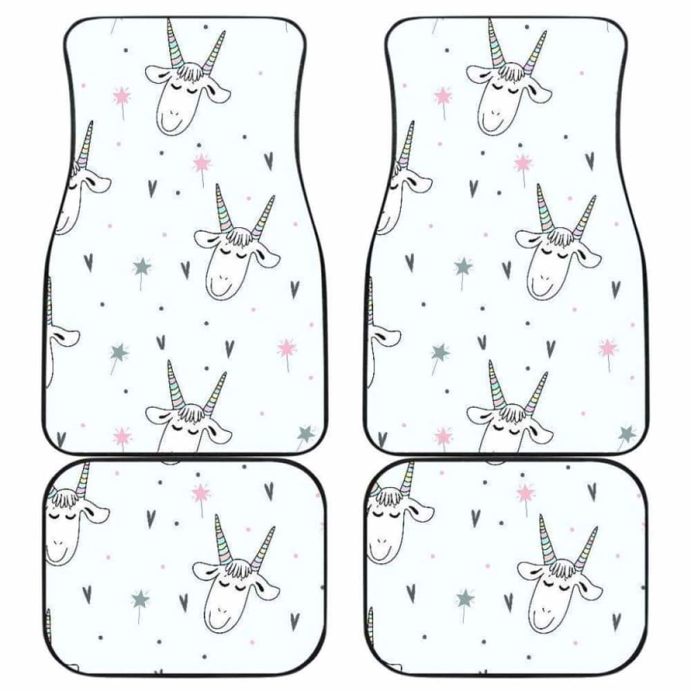 Cute Goat Design Pattern Front And Back Car Mats 153908 - YourCarButBetter