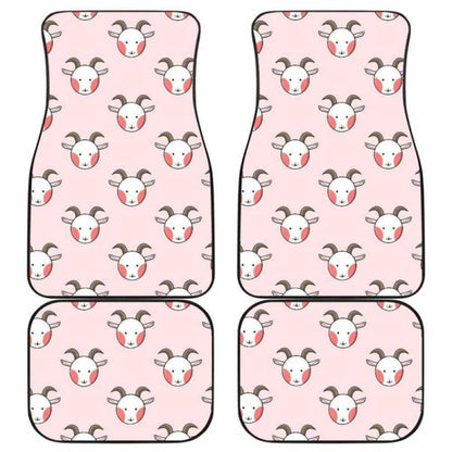 Cute Goat Pattern Front And Back Car Mats 153908 - YourCarButBetter