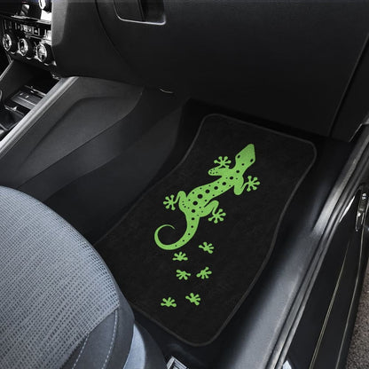 Cute Green Lizard Paw Print Car Floor Mats 211706 - YourCarButBetter