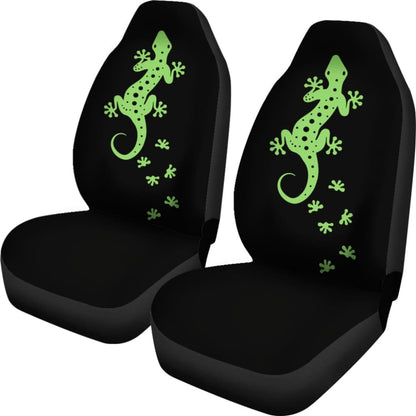 Cute Green Lizard Paw Print Car Seat Covers 211706 - YourCarButBetter