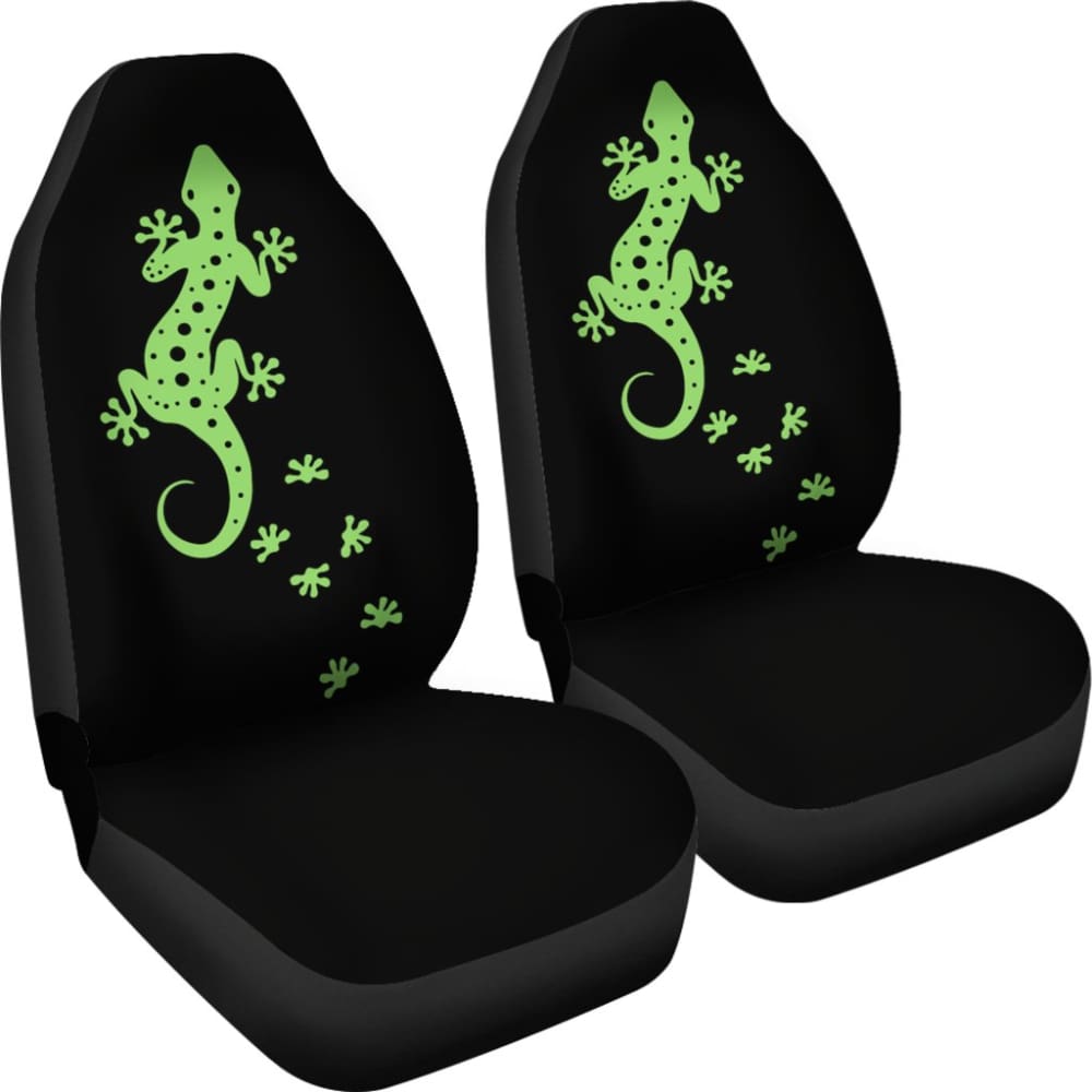 Cute Green Lizard Paw Print Car Seat Covers 211706 - YourCarButBetter