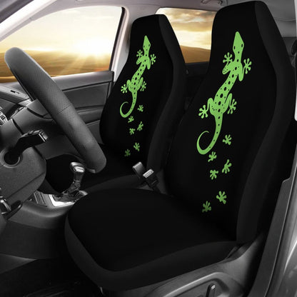 Cute Green Lizard Paw Print Car Seat Covers 211706 - YourCarButBetter