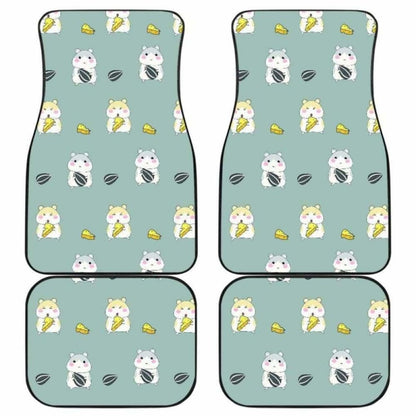 Cute Hamster Cheese Pattern Front And Back Car Mats 181703 - YourCarButBetter