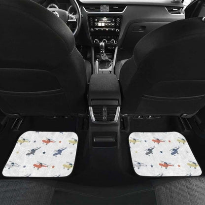 Cute Helicopter Star Pattern Front And Back Car Mats 174914 - YourCarButBetter
