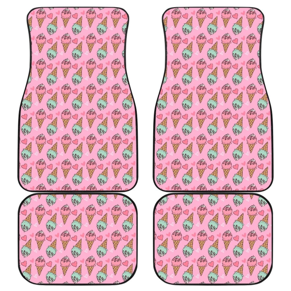 Cute Ice Cream Pattern Car Floor Mats 211703 - YourCarButBetter